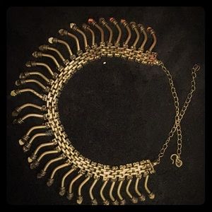 Vintage brass statement necklace